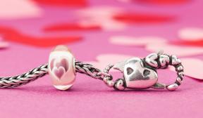 Trollbeads Valentijnsharten glas kraal TGLBE-20315