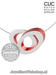 images/productimages/small/Clic-C70R-Collier-Dames-Aluminium-Mat-Rood-Staaldraad.jpg