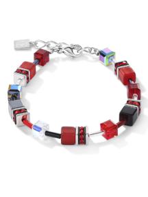 Coeur de Lion Armband 4014/30-0312 Rood Grijs