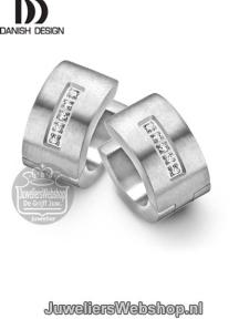 images/productimages/small/Danish-Design-IJ124E1D-Creolen-Dames-Titanium-Zilver-Diamant.jpg