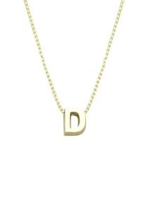 gouden initials letter D collier Joy de la Luz Yi-D