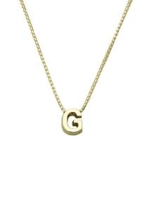 gouden initials letter G collier Joy de la Luz Yi-G