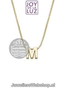 Joy de la Luz Yi-M gouden initials ketting met letter hanger M