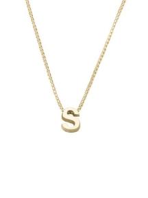 gouden initials letter S collier Joy de la Luz Yi-S