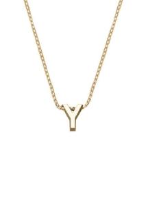 gouden initials letter Y collier Joy de la Luz Yi-Y