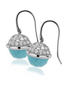 Zinzi Oorhangers ZIO991T Zilver Turquoise
