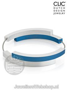 clic armband a32b blauw mat