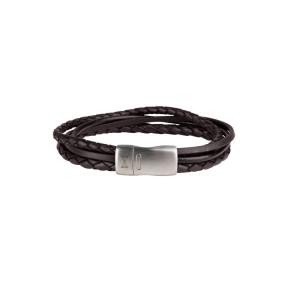 Aze Jewels Iron Four String Brown Armband AZ-BL003-B-195