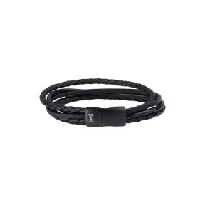 Aze Jewels Iron Four String Black-on-Black Armband AZ-BL003-C-210