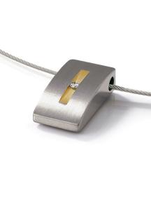 boccia hanger bicolor 0718-01 titanium met diamant