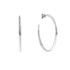 Calvin Klein Molten Pebble Hoop Oorbellen CJ35000113 Zilver