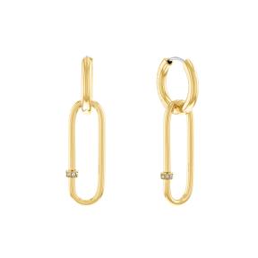 Calvin Klein Elongated Oval Oorbellen CJ35000182 Goud