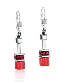 Coeur de Lion Oorbellen 4014/20-0312 Rood Grijs