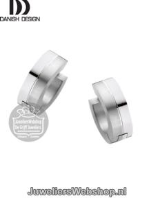 IJ135E1-2 Danish Design creolen titanium glad