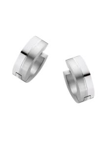 danish design IJ135E1-2 oorbellen titanium mat-glanzend