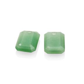 sparkling jewels earring editions Green Aventurine Baguette eardrops eagem29-ec