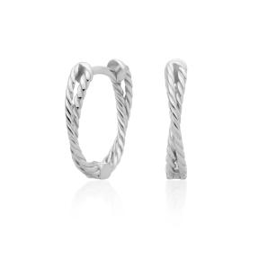 sparkling jewels earring editions Double Twist silver creolen eas22