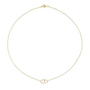 Jackie Gold Double Heart Necklace JKN23.049