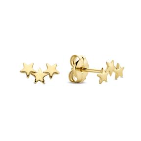Jackie Gold Triple Star Studs JKE20.004
