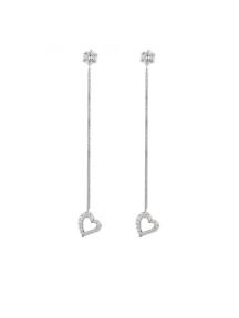 joy de la luz je016 zilveren oorknoppen met zirconia hartje