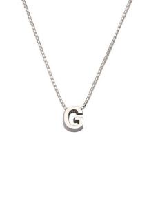 initials letter G collier Joy de la Luz Si-G
