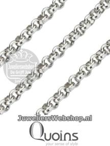 Quoins QK-EN1 ketting staalkleurig 3mm