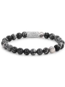 Rebel & Rose armband Black Wolf  RR-80032-S-M 17,5cm grijs