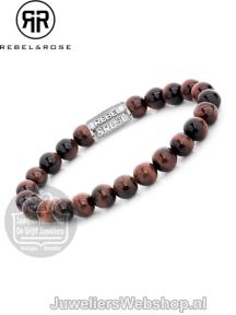 Rebel & Rose Tiger Red Armband RR-80029-S-L