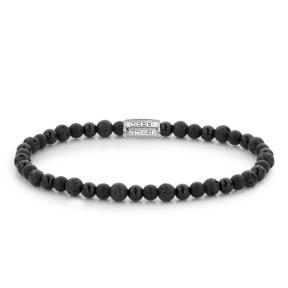 Rebel & Rose Armband RR-40037-S-S Black Rocks 16,5cm