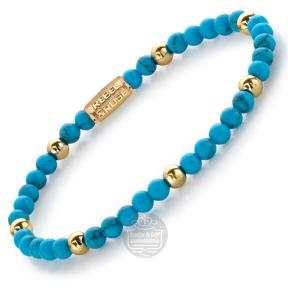 Rebel & Rose Armband RR-40059-G-S Turquoise Delight 16,5cm