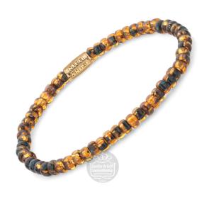 Rebel & Rose Armband RR-40114-G-S Glass Rocks Tiger Gold 16,5cm
