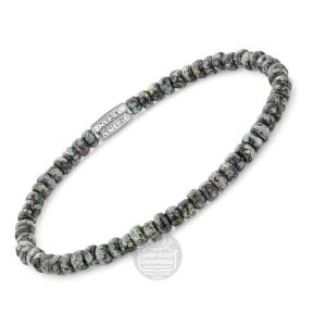 Rebel & Rose armband Glass Rocks Black Leopard RR-40116-S-M 17,5cm