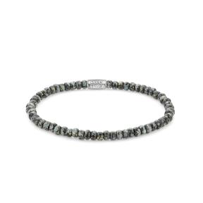 Rebel & Rose armband Glass Rocks Black Leopard RR-40116-S-M 17,5cm