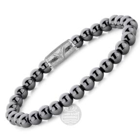 Rebel & Rose Armband RR-6DV02-S-L Grey Silver Shine DV 19cm