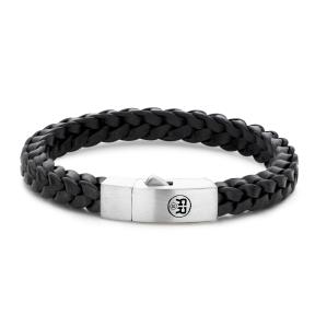 rebel & rose Braided Square 925 Black armband rr-l0081-s-m