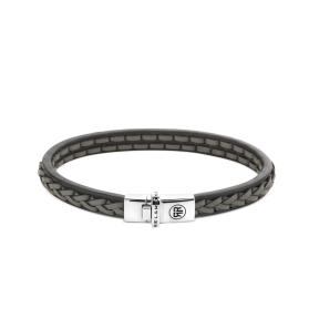 rebel & rose Single Stranded Black Grey armband rr-l0144-s-l