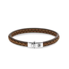 Rebel and Rose Single Stranded Brown Cognac RR-L0145-S-L Armband 19cm