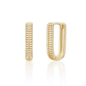 sparkling jewels Gold Square Huggies creolen eag25
