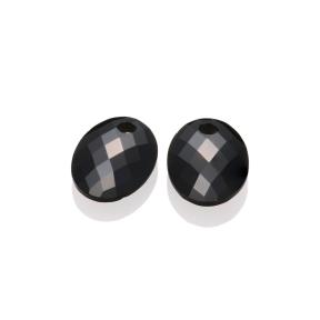 sparkling jewels Onyx Medium Oval eardrops EAGEM07-MO