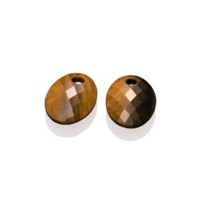 sparkling jewels Tiger Eye Medium Oval eardrops EAGEM09-MO
