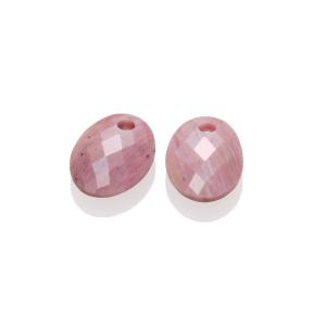 sparkling jewels Pink Rhodonite Medium Oval eardrops EAGEM24-MO