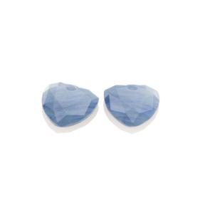 sparkling jewels Blue Aventurine Trillion cut eardrops eagem37-tri