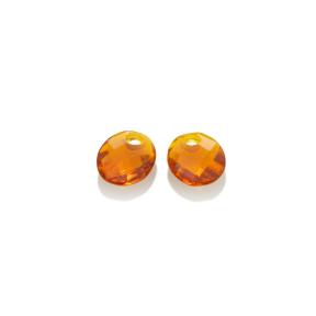 sparkling jewels Citrine Quartz Twist Oval eardrops eagem38-so