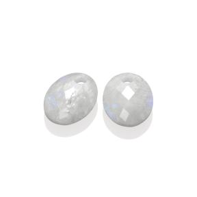 sparkling jewels Moonstone Medium Oval eardrops EAGEM54-MO