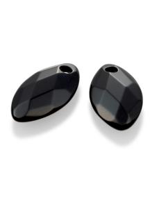 sparkling jewels earring editions facet onyx ear leaf eardrops eagem07-fclf-s