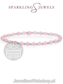 sparkling jewels armband rose quartz interstellar sb-gem13-3mm-mix