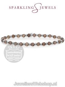 sparkling jewels armband smoky quartz interstellar sb-gem23-3mm-mix