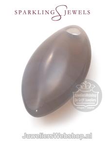 sparkling jewels leaf editions polished grey agate hanger pengem31-m