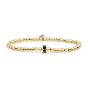 sparkling jewels armband Gold Baguette Cylinder SB-G-4MM-BA02