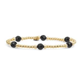 sparkling jewels Onyx Reverse Bold Mix Armband BLK03G-G07